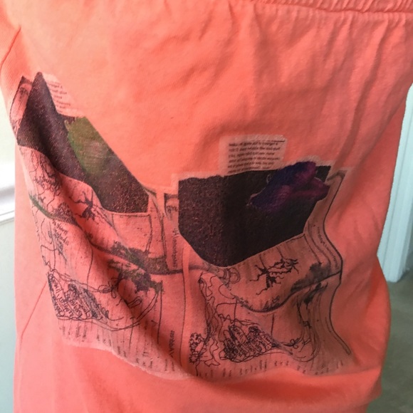 Handmade Orange flower text tube top or skirt - Picture 3 of 7